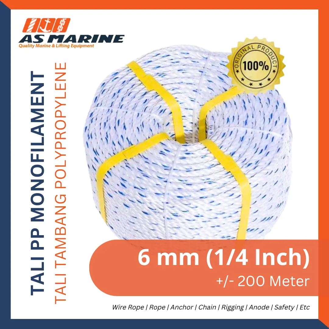 Tali Tambang PP Mono / Tali Plastik PP Monofilament 6 mm